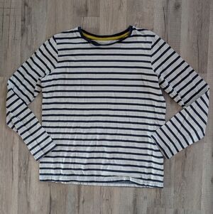 Mini Boden Striped Long Sleeve Tee in Navy and White, 13-14Y (V5)